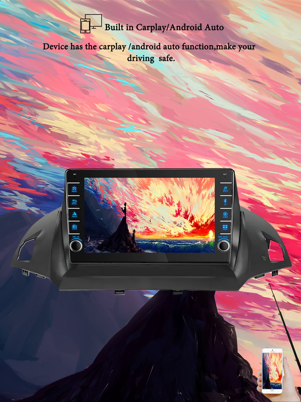 Tablet Danish Mobile & Accessories Faisalabad - 8G+128G Android 14 dla Ford Kuga