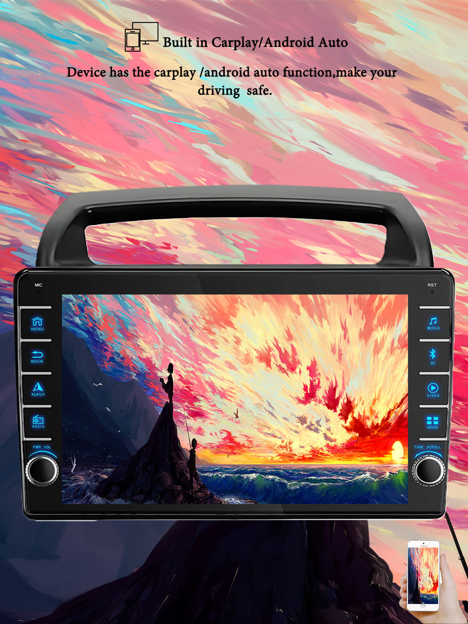 Tablet Danish Mobile & Accessories Faisalabad - 8G+128G Android 14 dla Kia Carnival
